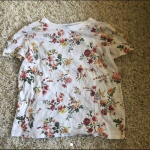 Flower white T-shirt